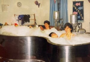 Photo: Sharon Godard & Val Simpson in the Hubbard tank at Hopkins, with lots of bubbles!